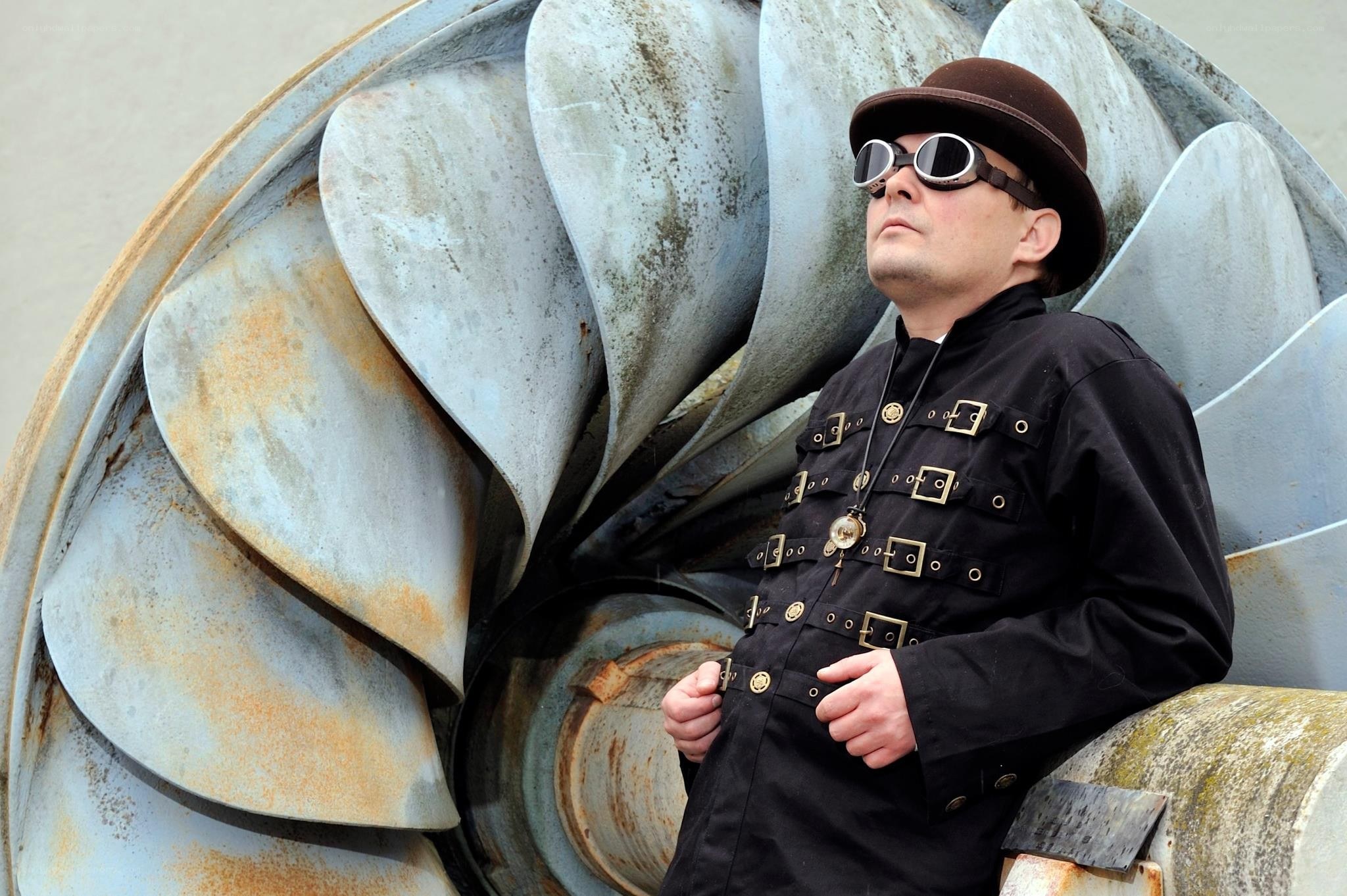 man in steampunk attire