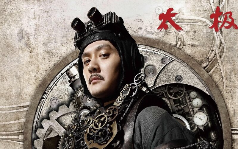 Man in Steampunk Gear — Gray