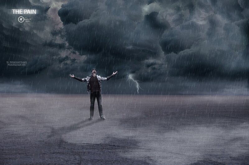 Man in Storm