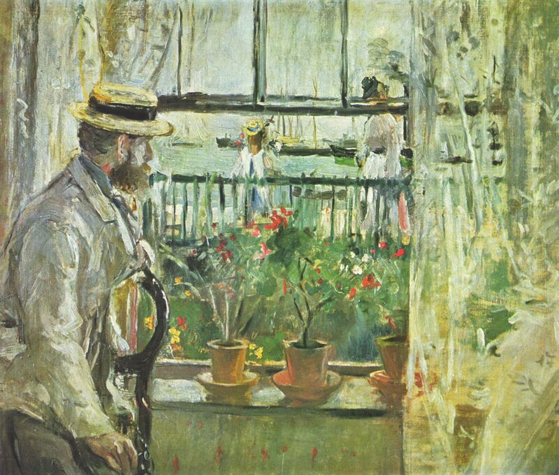 Man in Straw Hat — Green, Calm