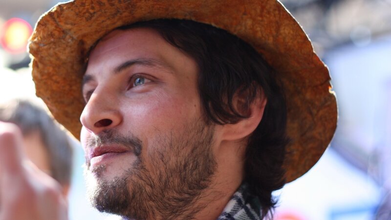 man in straw hat