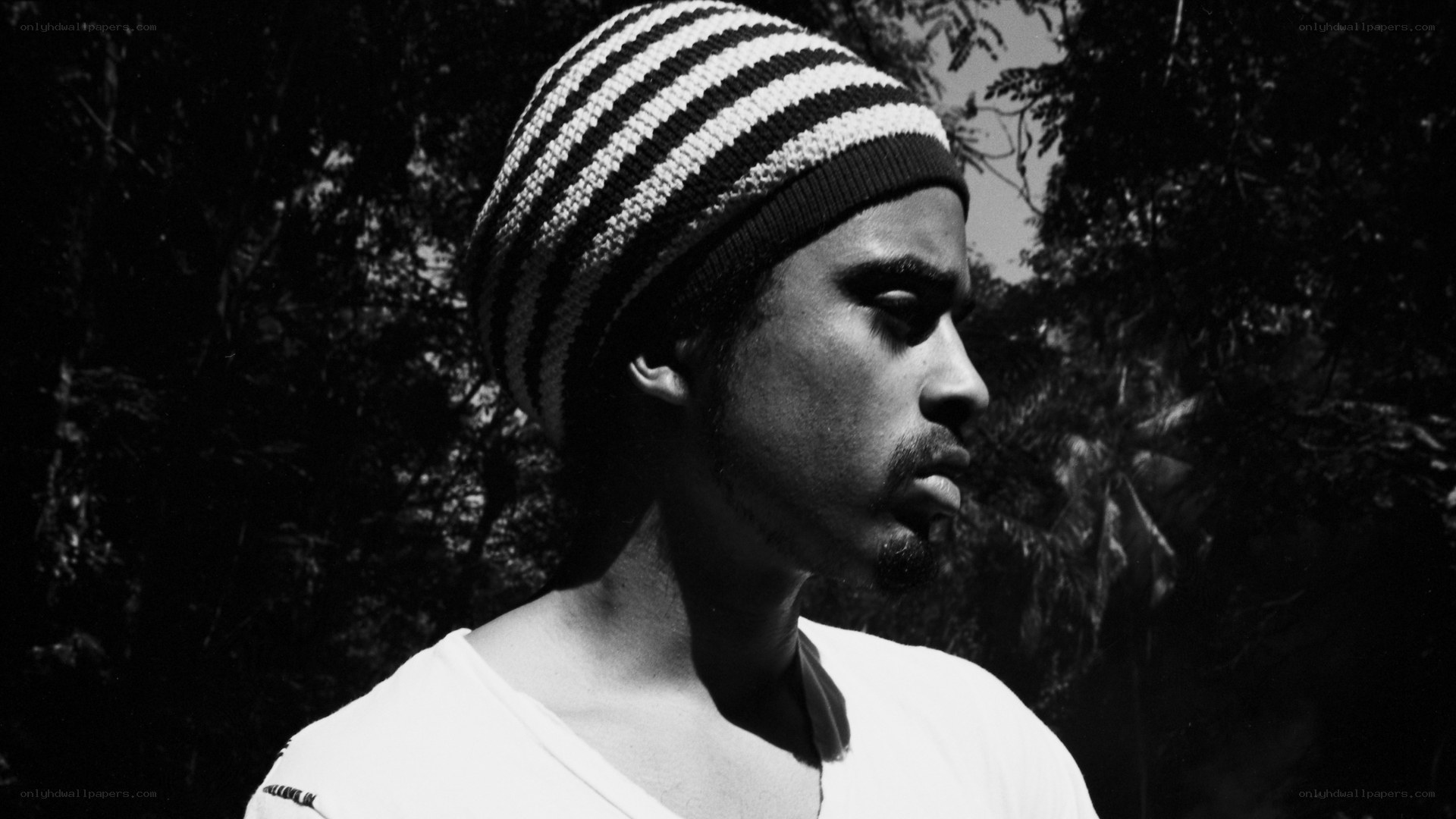 man in striped beanie