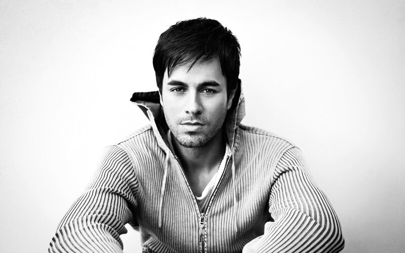 Man in Striped Hoodie — Black
