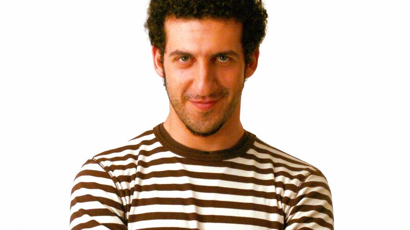 man in striped shirt