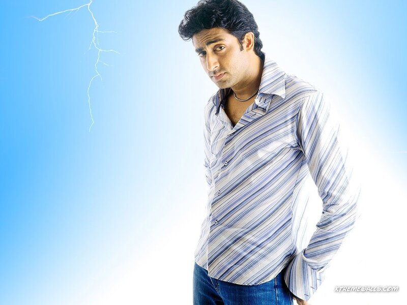 Man in Striped Shirt — Blue, Dramatic