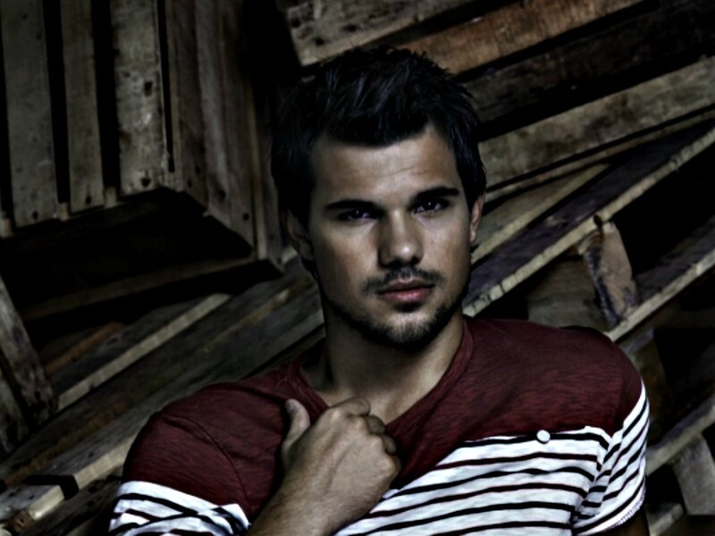 Man in Striped Shirt — Red, Serious