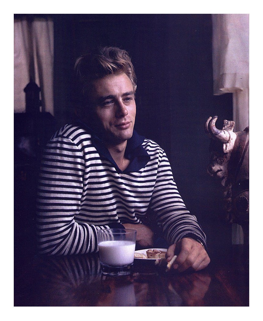 man in striped sweater