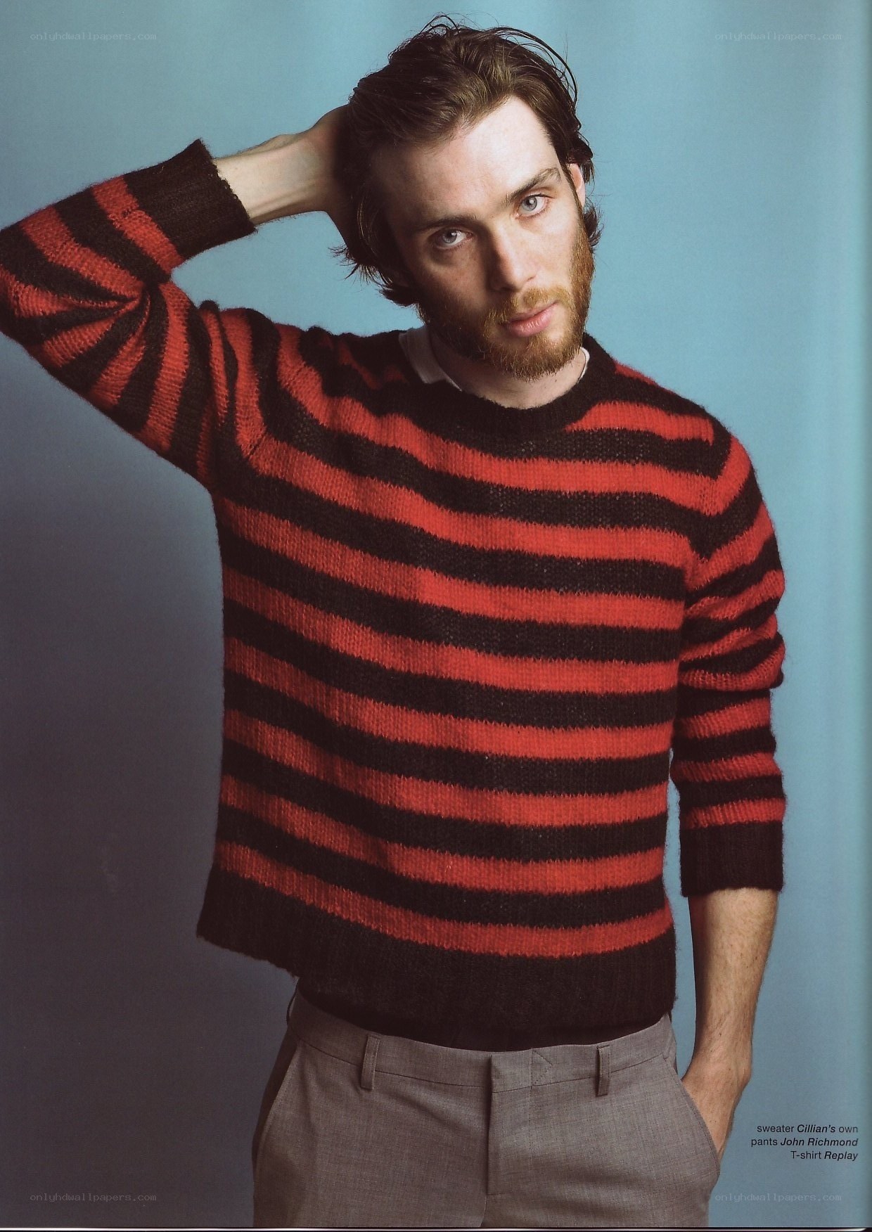 Man in striped sweater