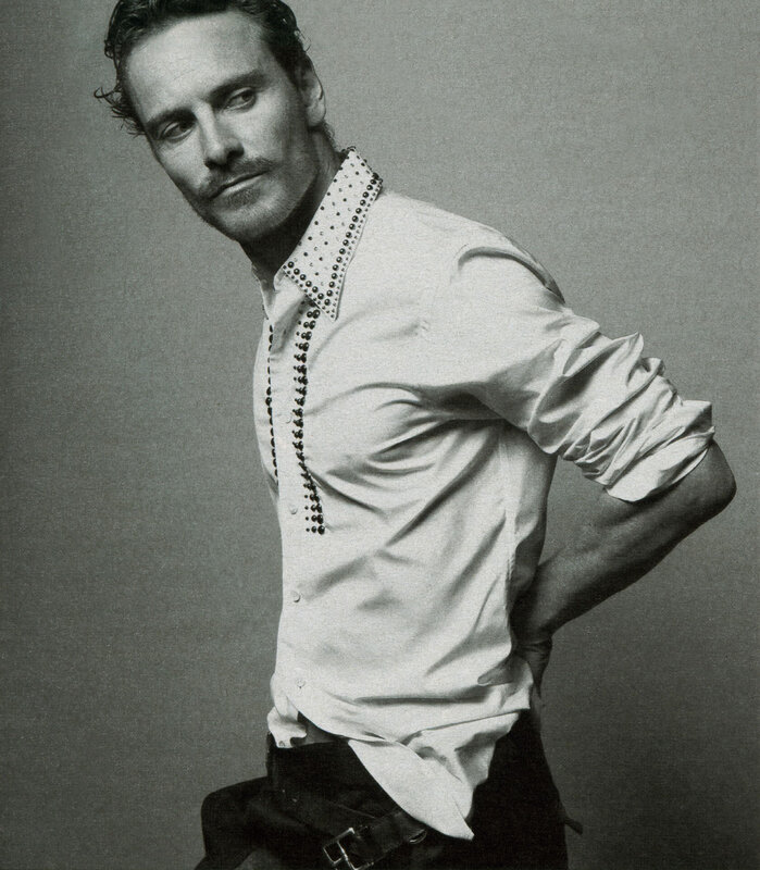man in studded shirt