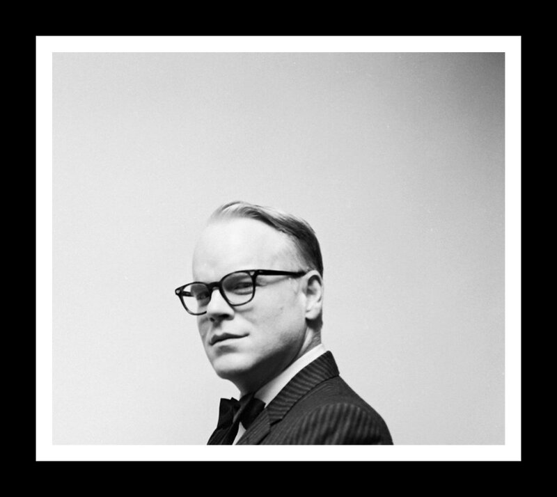 Man in Suit and Glasses — Black, Serious
