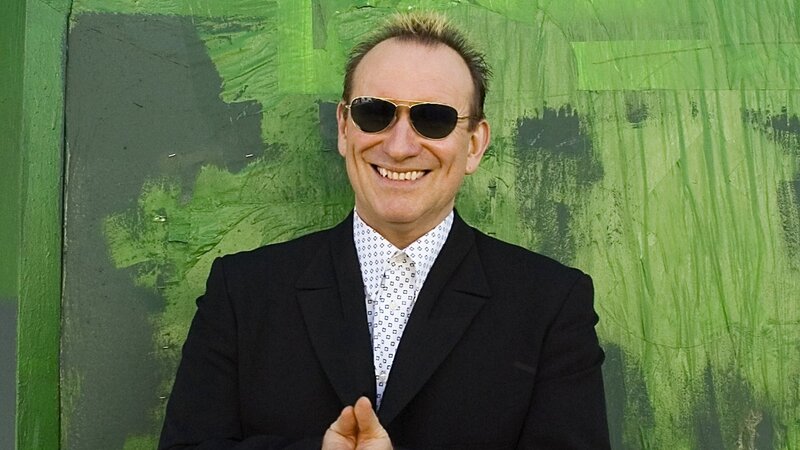Man in Suit and Sunglasses — Green