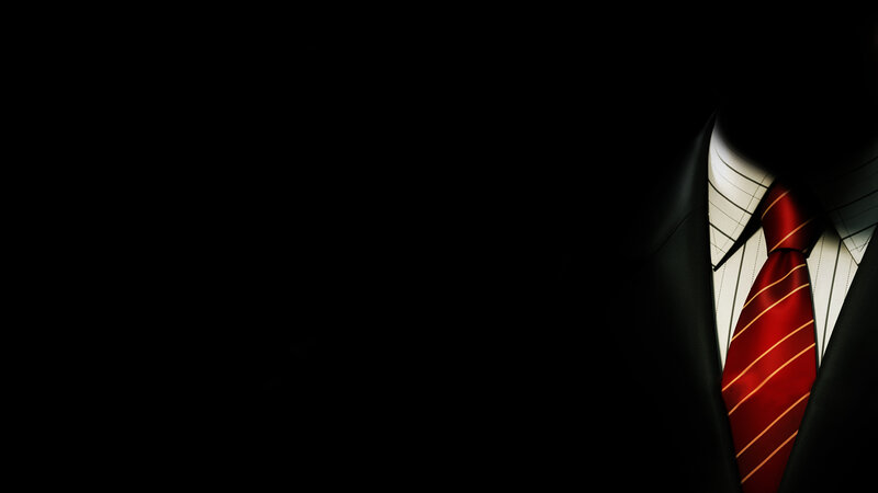 Man in Suit and Tie — Black, Dramatic, Digital Art