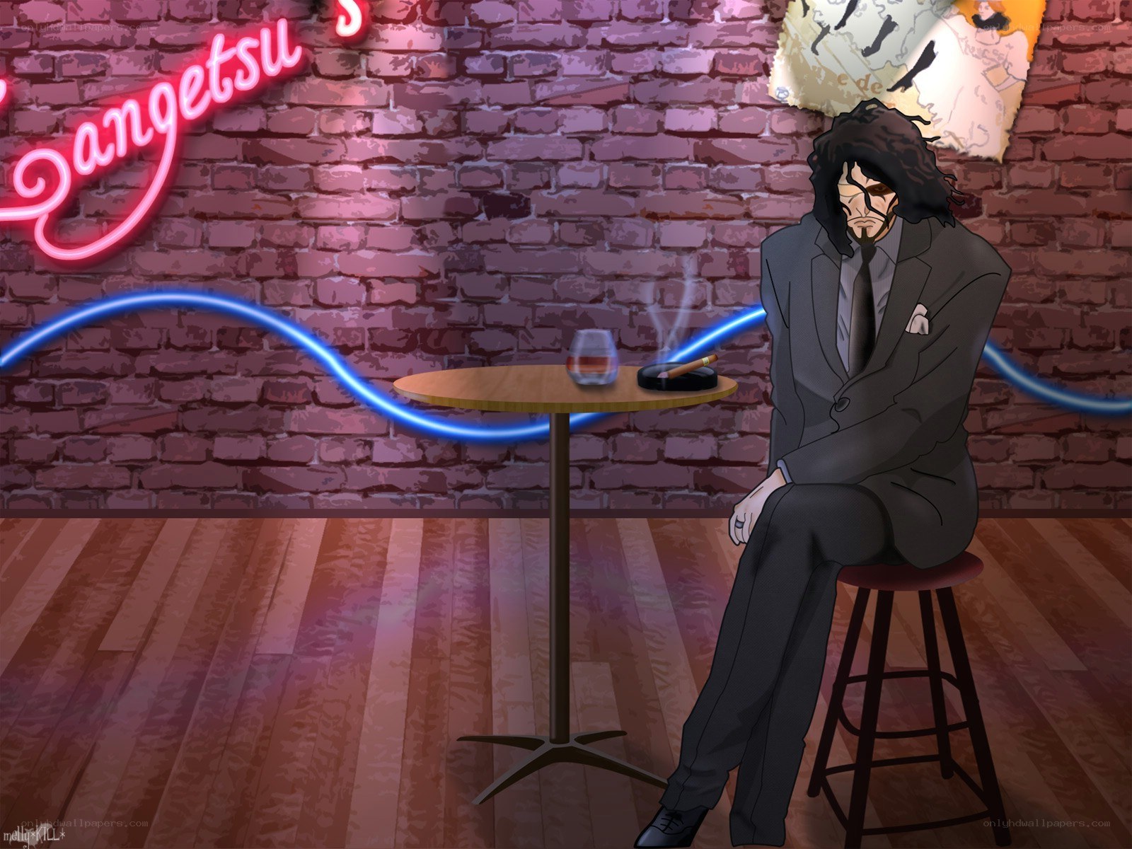 Man in suit at bar