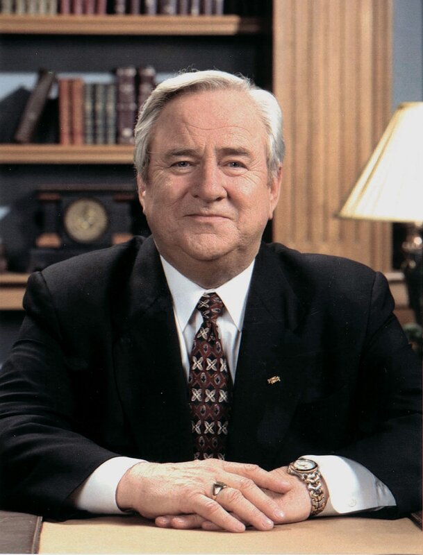 Man in suit at desk