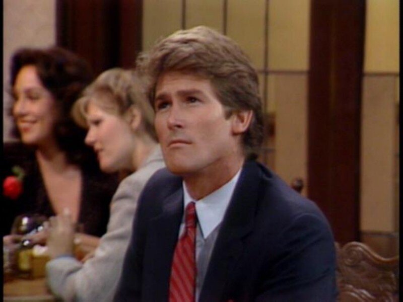 Man in Suit at Dinner — Blue