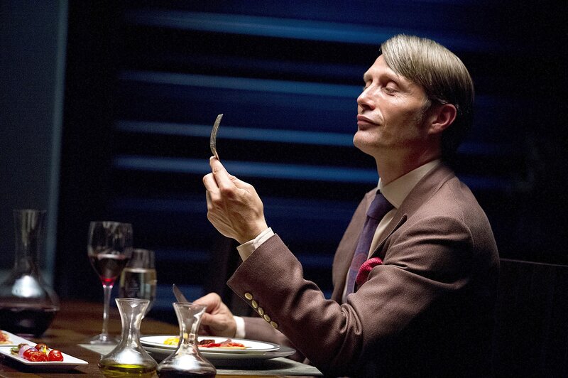 Man in Suit at Dinner — Brown