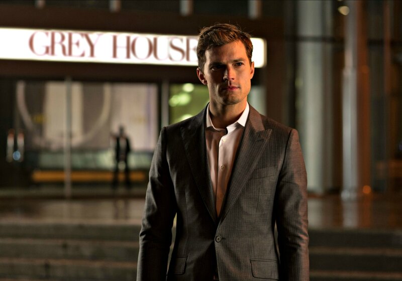 Man in Suit at Night — Gray