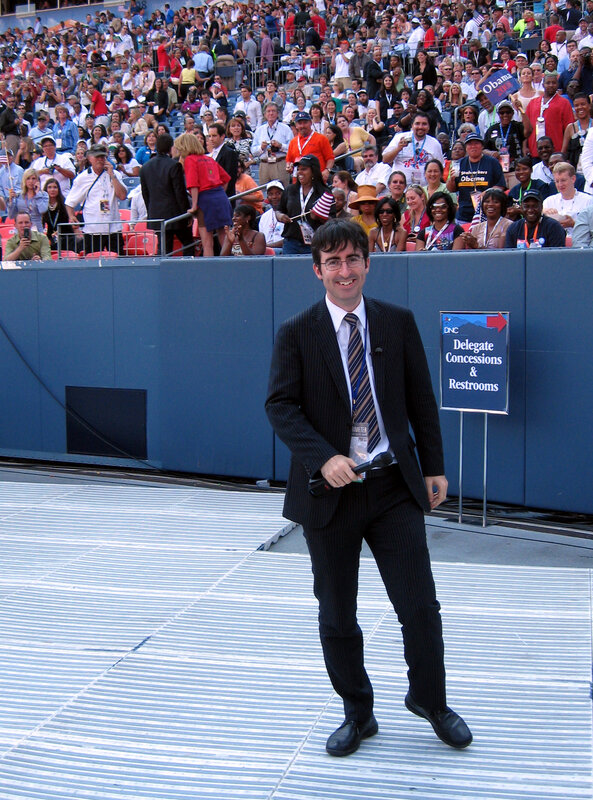 Man in suit at political event