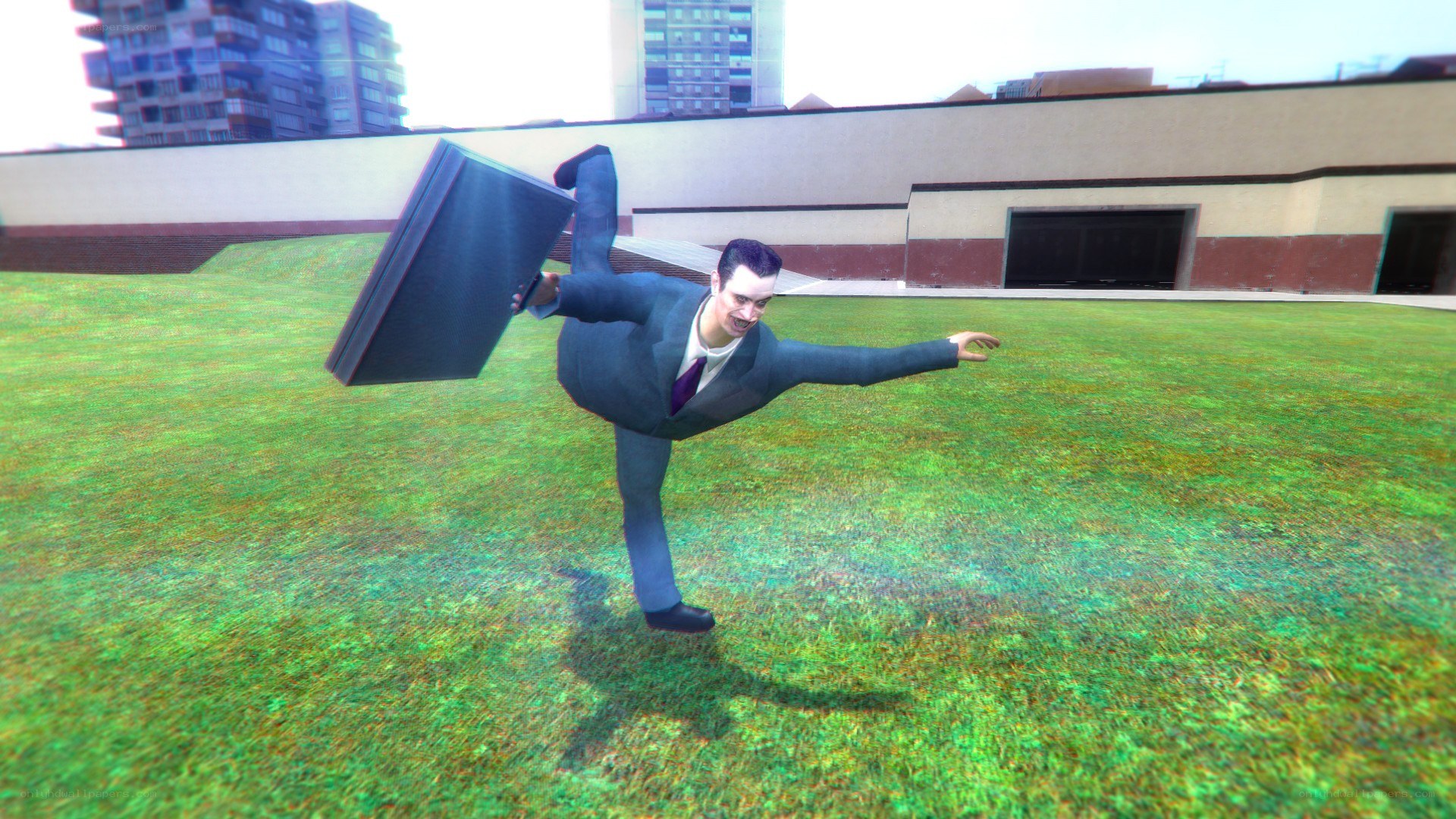 man in suit holding briefcase