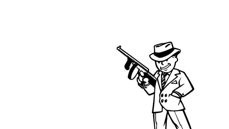 Man in Suit Holding Gun — Black, Confident, Illustration