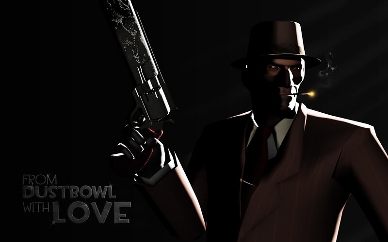 Man in Suit Holding Gun — Black, Dramatic, Night, 3d Render
