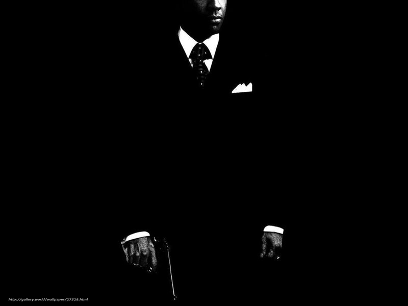 Man in Suit Holding Gun — Black, Dramatic, Night, Photograph