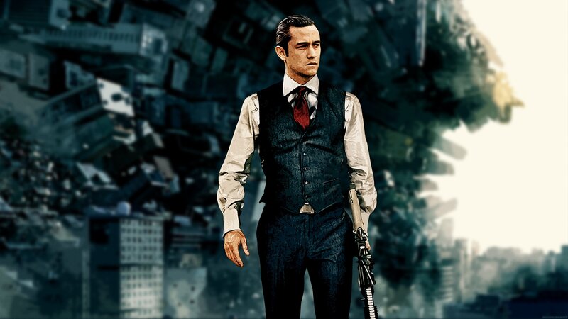Man in Suit Holding Gun — Blue, Dramatic, Digital Art