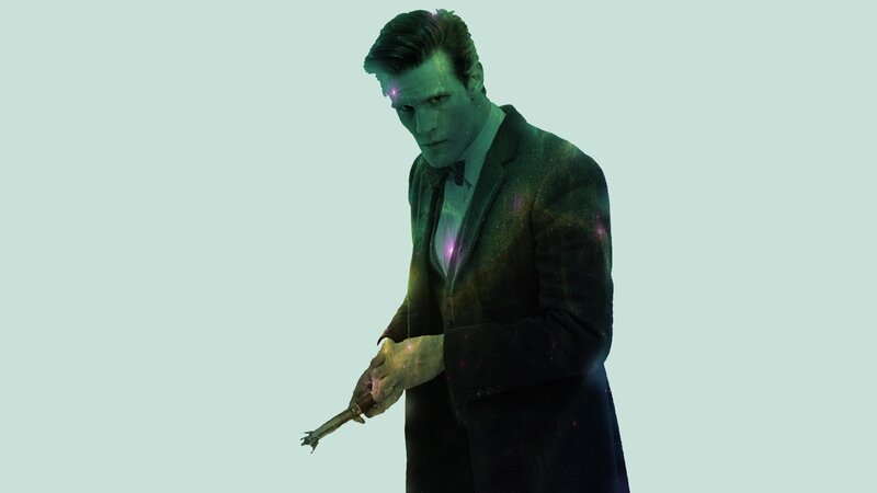 Man in Suit Holding Gun — Green, Dramatic
