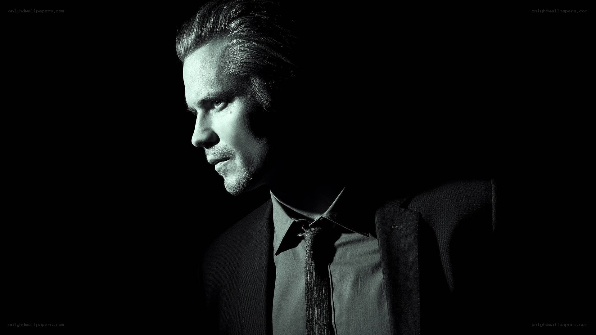 man in suit in profile