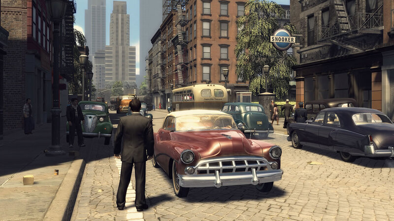 Man in suit on city street