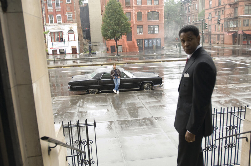 Man in suit on rainy street