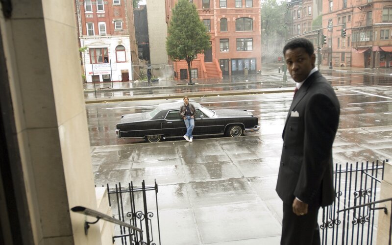 Man in suit on rainy street