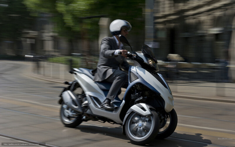 Man in Suit on Scooter — White, Dynamic, Afternoon