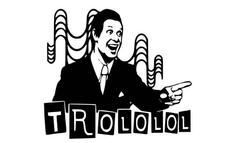 Man in Suit Pointing — Black, Humorous, Vector Art