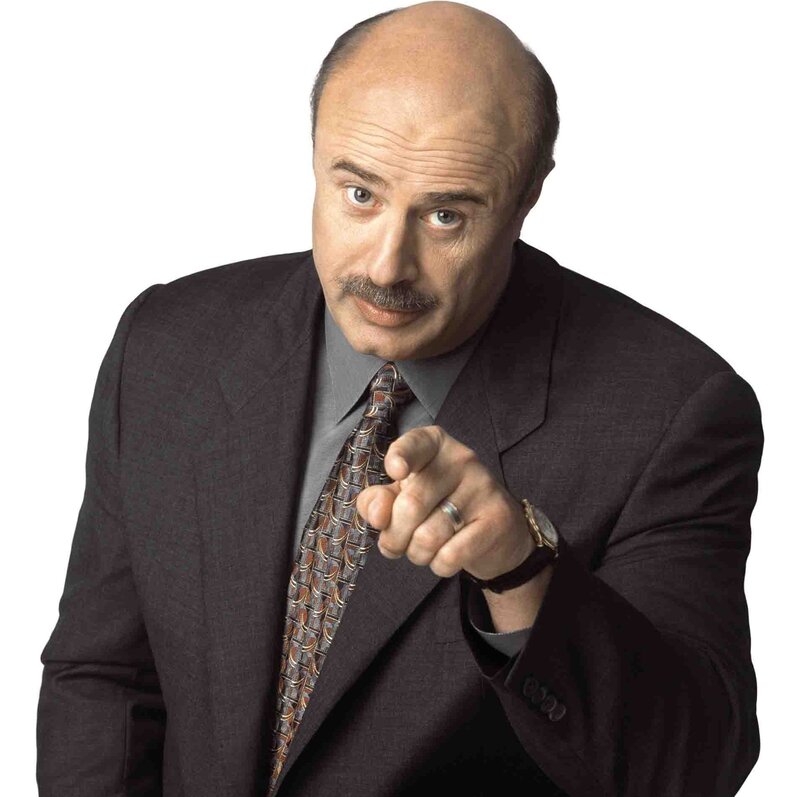 Man in Suit Pointing — Black