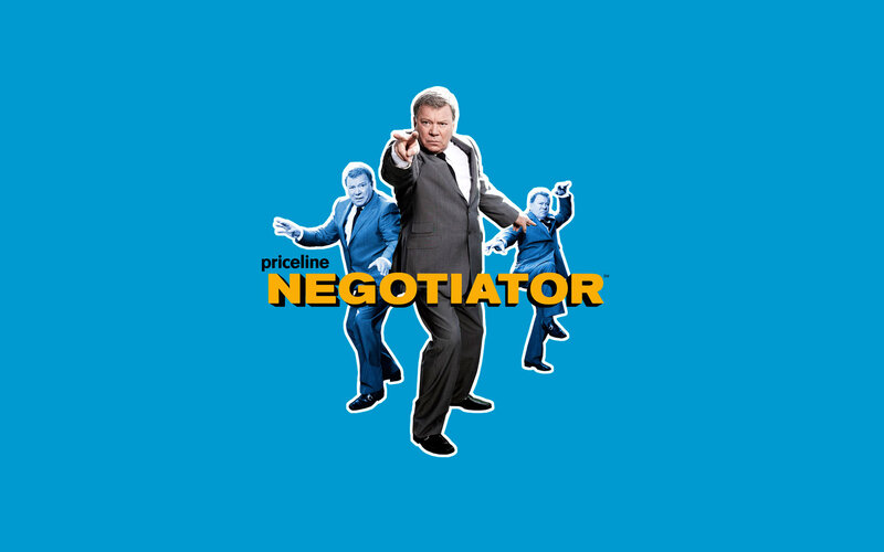 Man in Suit Pointing — Blue, Assertive