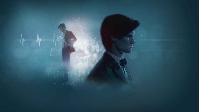 Man in Suit Profile — Blue, Dramatic