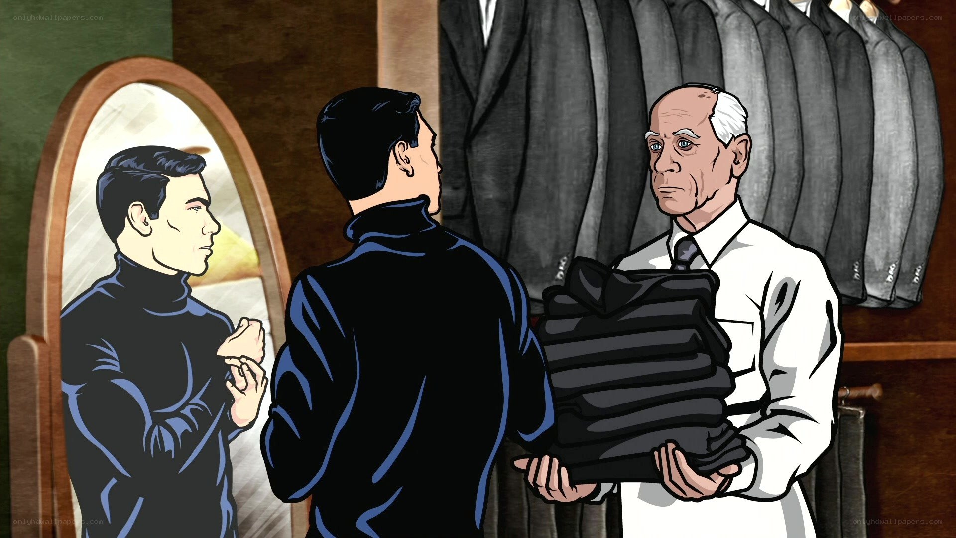 man in suit shop