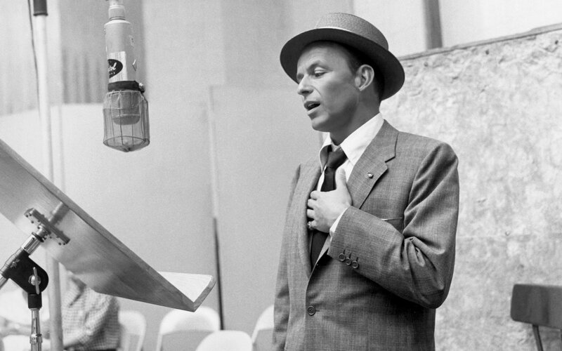 Man in Suit Singing — Black