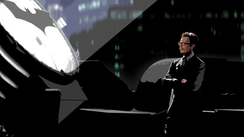 Man in Suit Standing — Black, Dramatic, Night