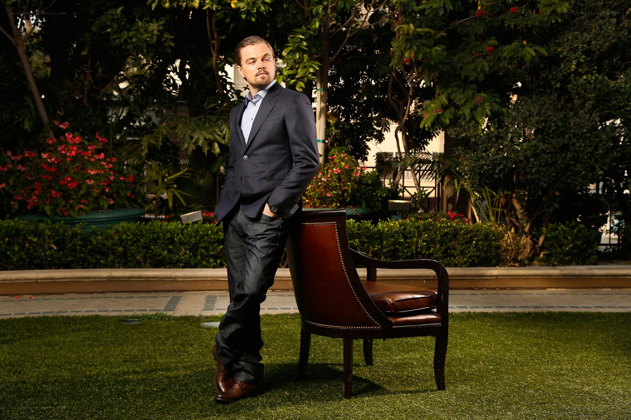 Man in suit standing outdoors