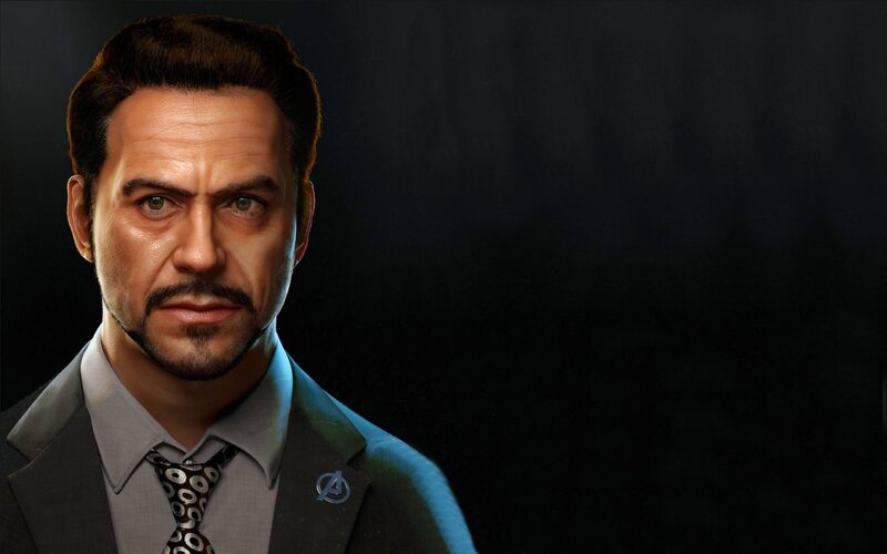 Man in Suit with Avengers Pin