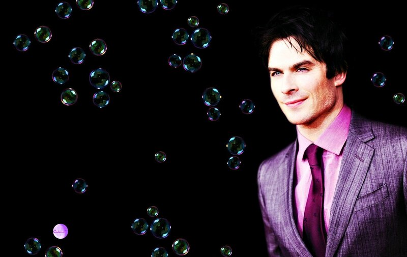 Man in Suit with Bubbles