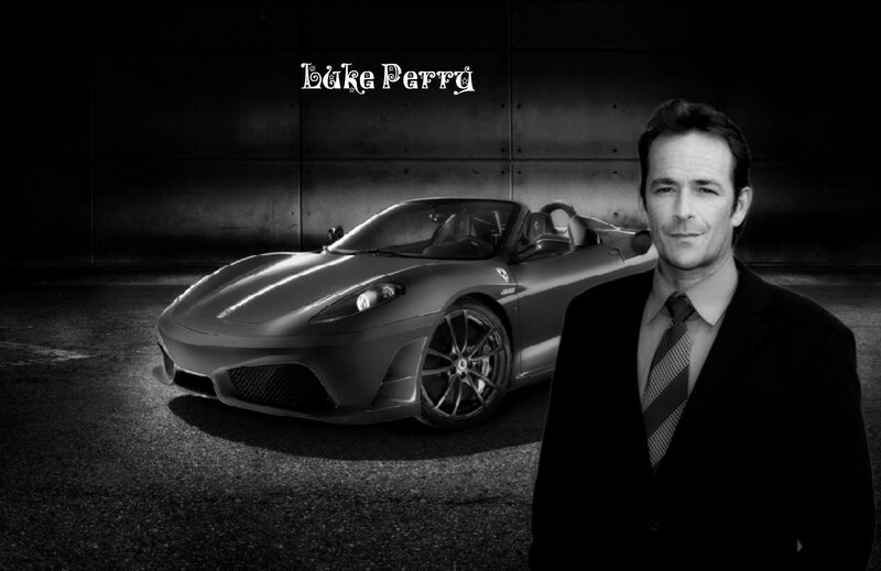 Man in Suit with Car — Black, Dramatic