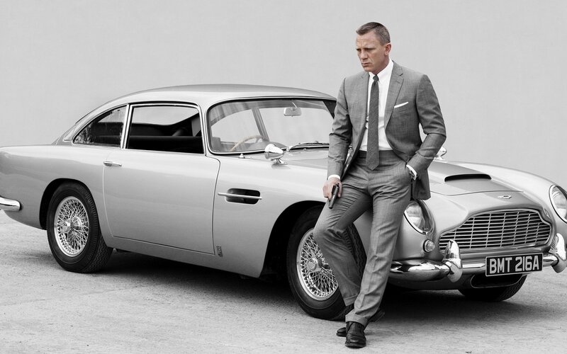 Man in Suit with Car — Gray, Confident
