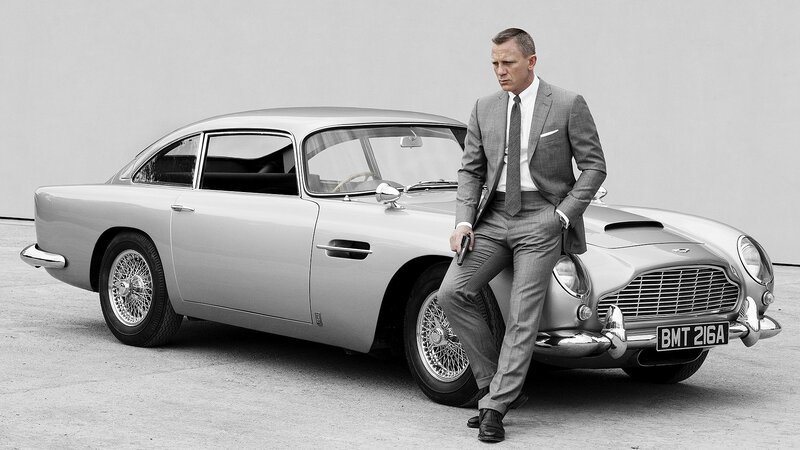 Man in Suit with Car — Gray