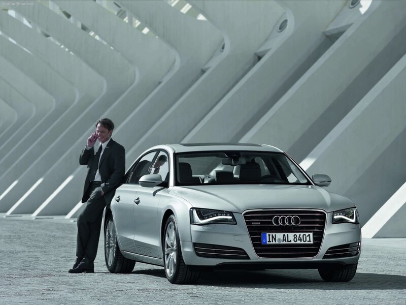 Man in Suit with Car — Silver