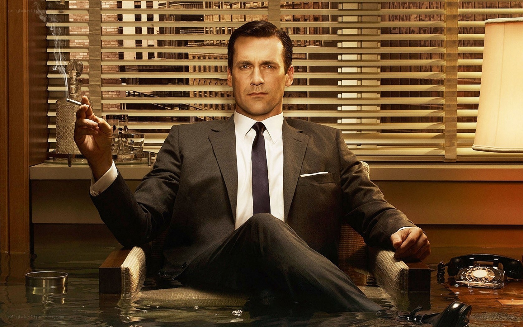 Man in suit with cigarette