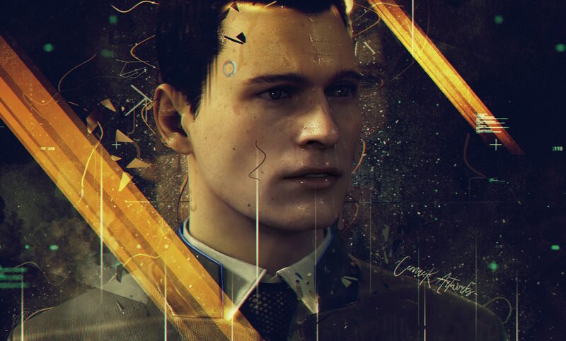 Man in Suit with Digital Effects