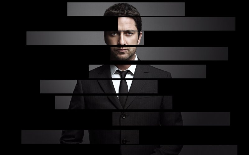 man in suit with digital glitch